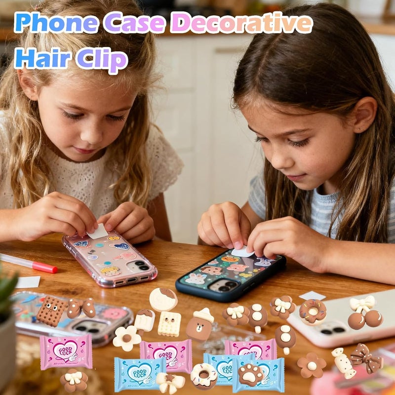 CIYOJA 50PCS Coffee Brown Food Resin Blind Bags: Mini Cute Charms for Crafts, DIY Phone Case Decorations, Scrapbooking & Resin Miniatures - Image 4
